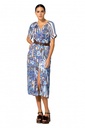 Caroline Biss - STRAIGHT-FITTING, SOFT MIDI-DRESS WITH PLANT PRINT MOTIF
