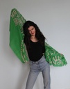 Les Belles Vagabondes - Schal Foulard Coton Bio Manuka Vert Green - 100% Biobaumwolle
