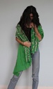 Les Belles Vagabondes - Schal Foulard Coton Bio Manuka Vert Green - 100% Biobaumwolle