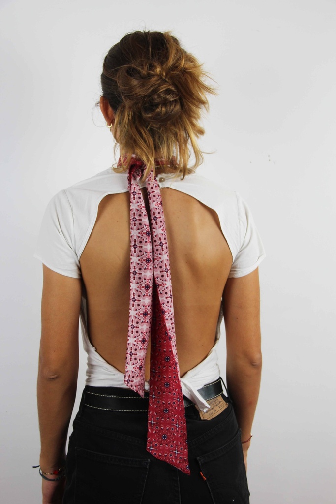 Les Belles Vagabondes - Seidenschal Bandeau Casablanca Rose Pink
