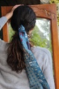 Les Belles Vagabondes - Seidenschal Bandeau Clématite Bleu Blue