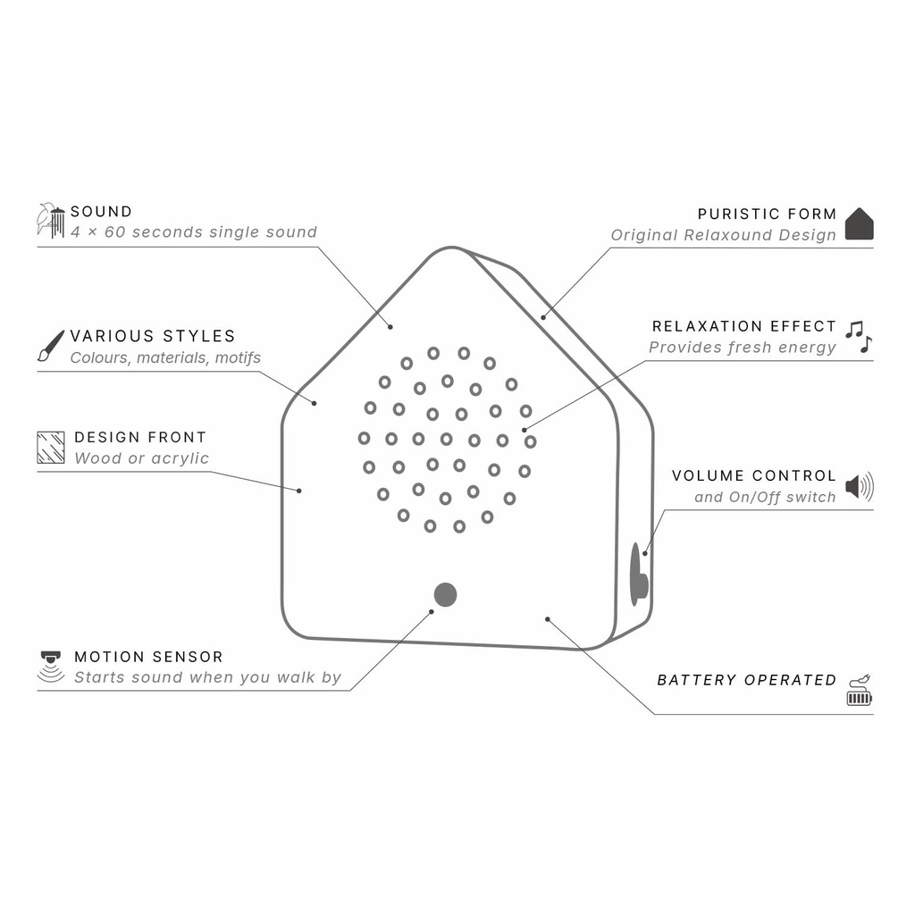 Relaxound - Satellitebox Blackbird Wood