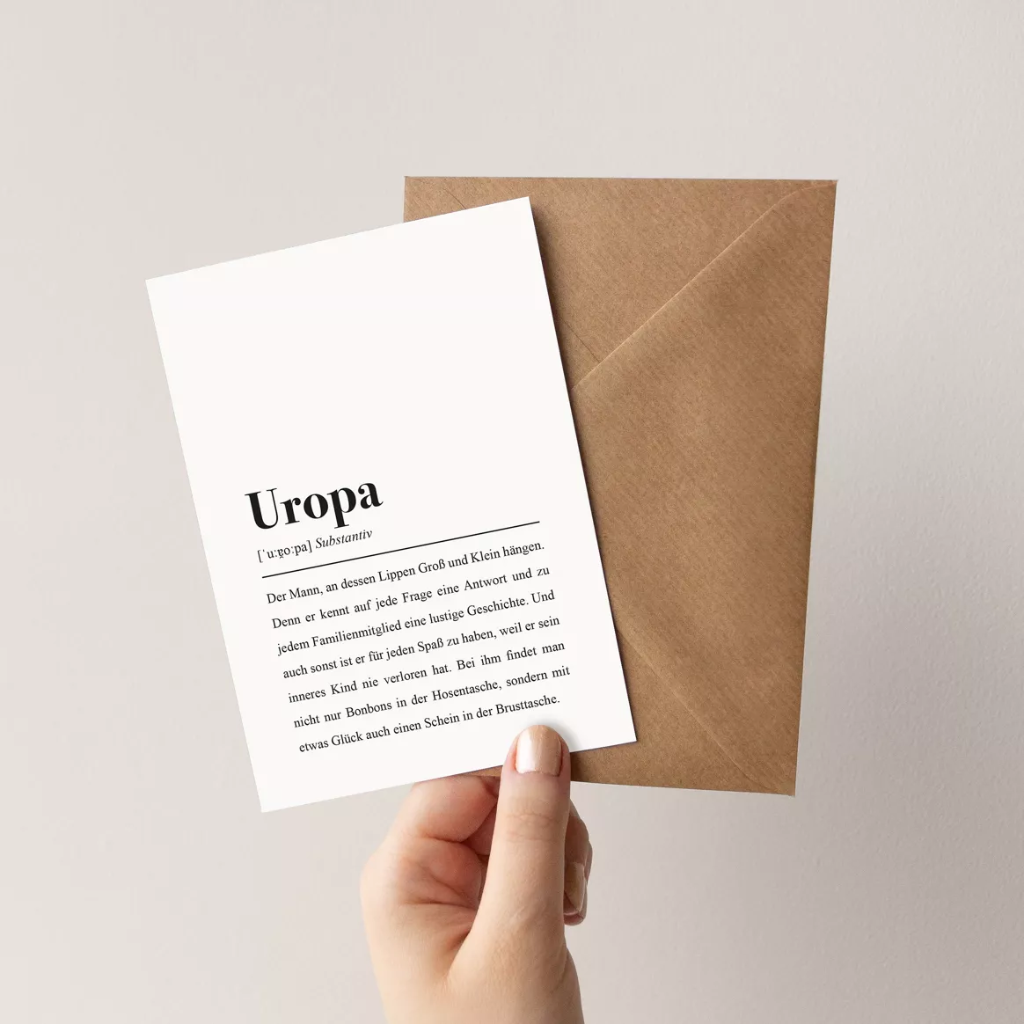 Aemmi - Klappkarte mit Umschlag - Uropa