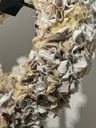 MiezeSchindler - handgemachter Kranz aus recycelten Stoffen - beige gemischt ø30cm