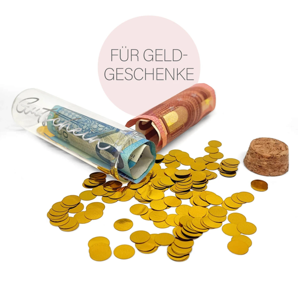 Mea Living - Geldgeschenkröhrchen GUTSCHEIN silber