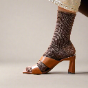 Klue - Glitter Lurex socks | Camel brown | eco-friendly lyocell