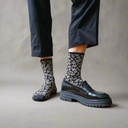 Klue - Glitter Lurex socks | Leopard black | eco-friendly lyocell