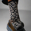 Klue - Glitter Lurex socks | Leopard black | eco-friendly lyocell