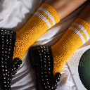 Klue - Tennis sport socks | yellow white | organic cotton