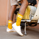 Klue - Tennis sport socks | yellow white | organic cotton