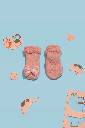 MDMD - Magic Shoes pink bow (0-1 Jahre) Babysocken