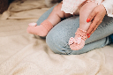 MDMD - Magic Shoes pink bow (0-1 Jahre) Babysocken