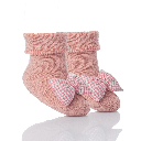 MDMD - Magic Shoes pink bow (0-1 Jahre) Babysocken
