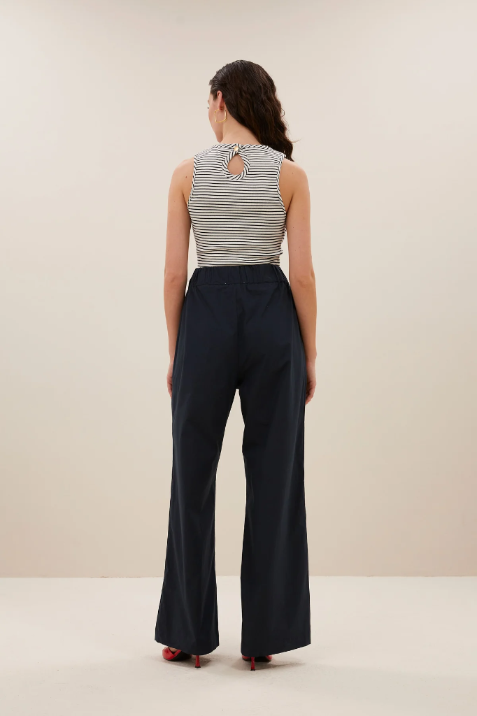 By Bar - Loop Stripe Singlet - 724 Midnight Thin Stripe