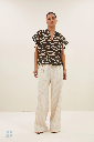 By Bar - Vina Zebra Blouse - 970 Black Zebra Print