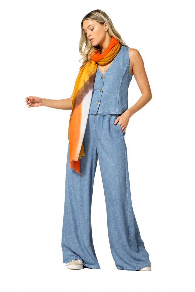 Caroline Biss - AIRY FOULARD SCARF multicolour blue yellow