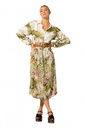 Caroline Biss - FLOWING DRESS WITH BOTANICAL PRINT MOTIF multicolour