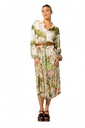 Caroline Biss - FLOWING DRESS WITH BOTANICAL PRINT MOTIF multicolour