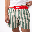 Billybelt - Badehose grün / beige gestreift