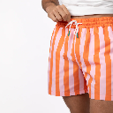 Billybelt - Badehose orange / beige gestreift