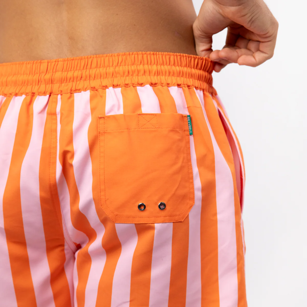 Billybelt - Badehose orange / beige gestreift