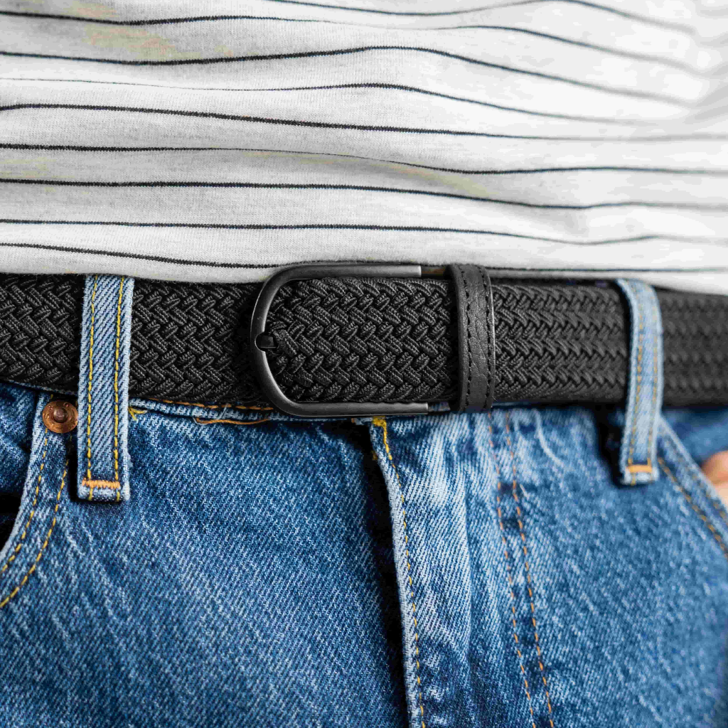 Billybelt - Elastischer Flechtgürtel - All black