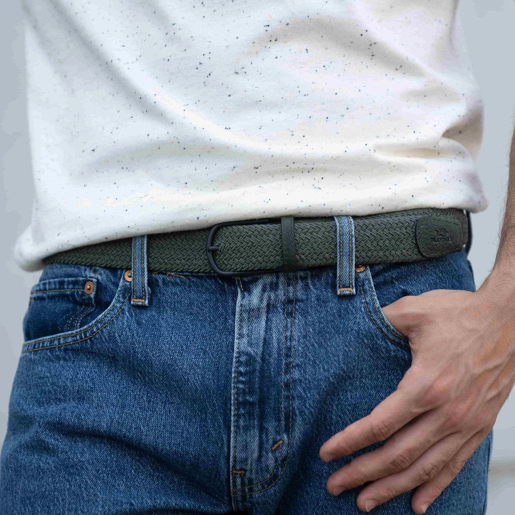 Billybelt - Elastischer Flechtgürtel - Forest green