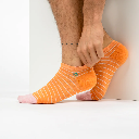 Billybelt - Kurze Sneakersocken orange / rosa gestreift - Gr. 41-46