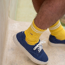 Billybelt - Retro Socken aus gekämmter Baumwolle gelb - Gr. 41-46