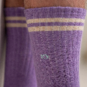 Billybelt - Retro Socken aus gekämmter Baumwolle violett - Gr. 41-46