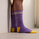 Billybelt - Retro Socken aus gekämmter Baumwolle violett - Gr. 41-46