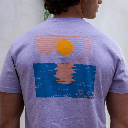 Billybelt - T-Shirt Bio-Baumwolle Vintage bedruckt - violett