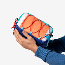 Billybelt - Toilet bag - Kulturbeutel Toilettentasche aus recyceltem Polyester - Orange / Grün