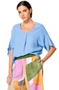 Caroline Biss - TUNIC - VISCOSE - SOLID - SHORT SLEEVE - SEA BLUE
