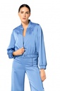 Caroline Biss - LOOSE-FITTING LUXURIOUS BOMBER JACKET - Azur blue