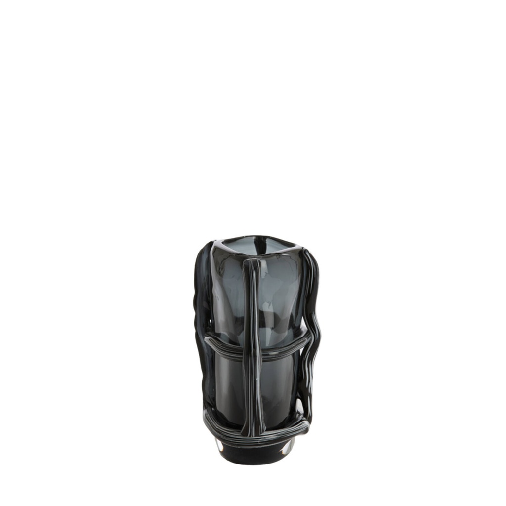 Light & Living - Vase Ashoro Glas grau 19x14x22cm