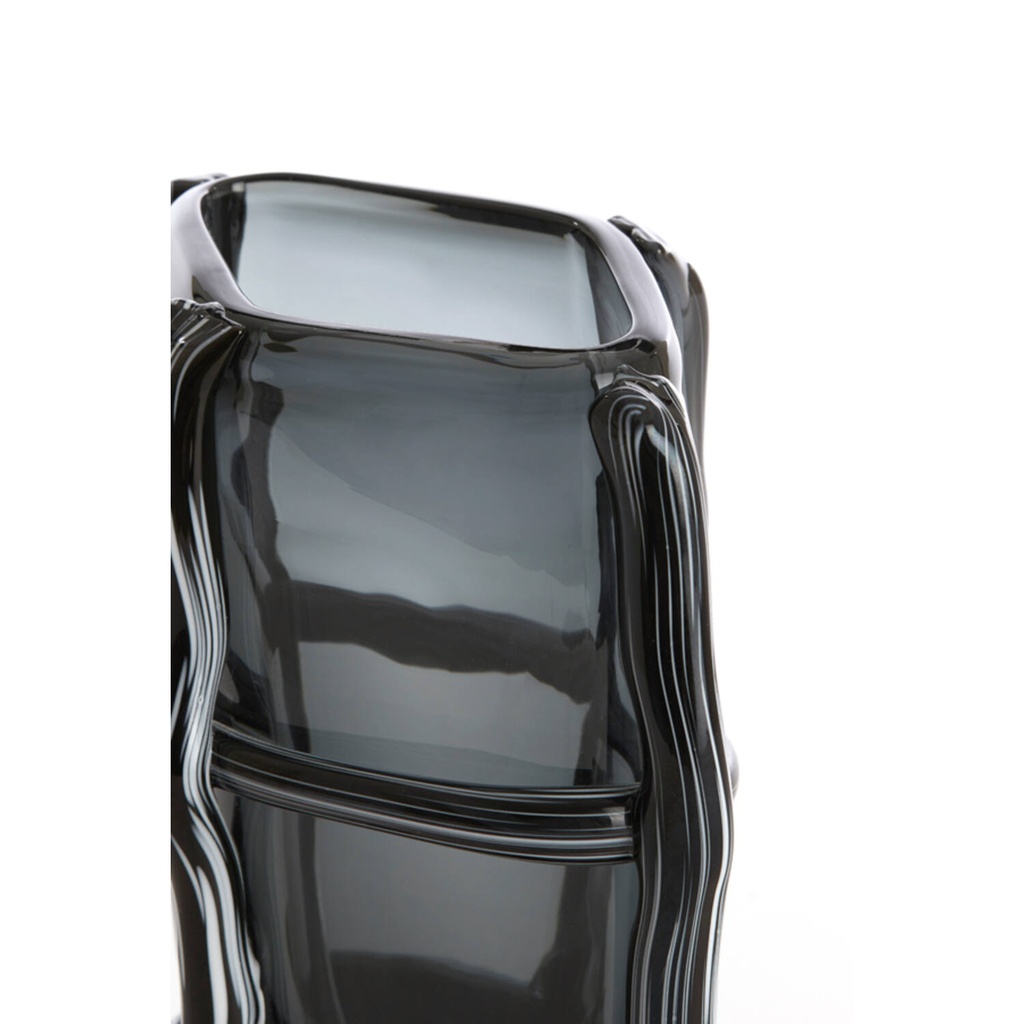 Light & Living - Vase Ashoro Glas grau 19x14x22cm