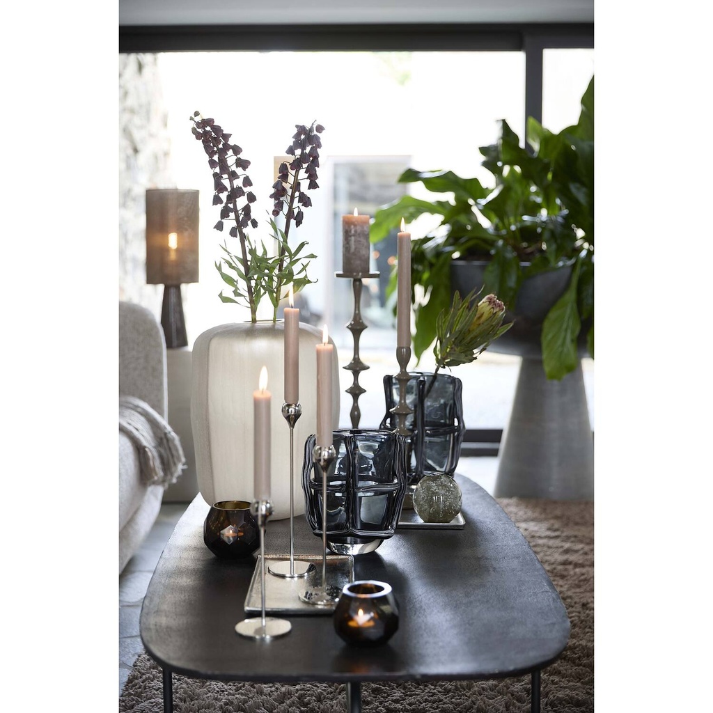 Light & Living - Vase Ashoro Glas grau 19x14x22cm