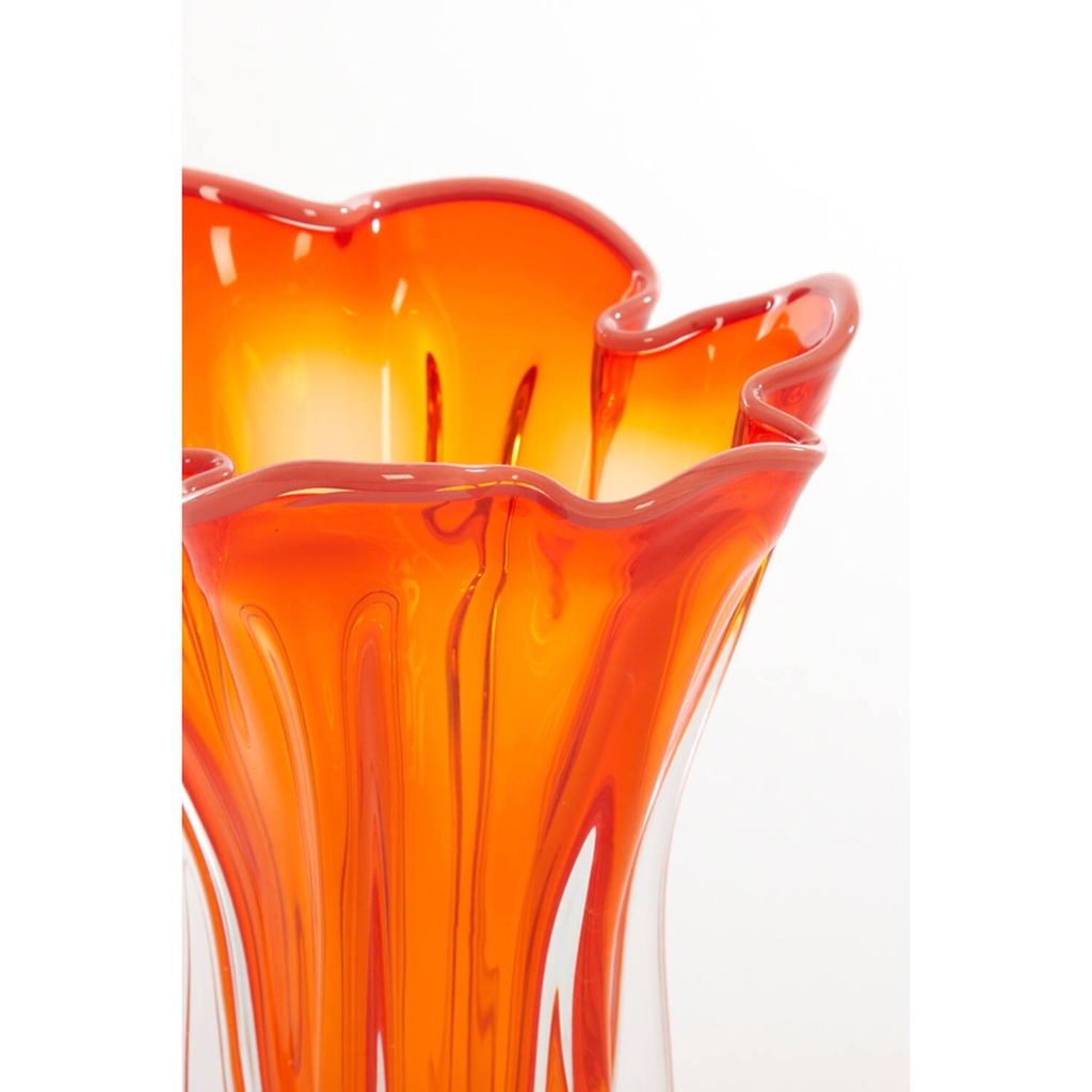 Light & Living - Vase Kazuno Glas klar / orange 22x27cm