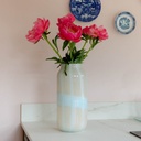Vase Lenn sand / light blue