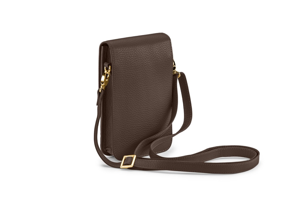 MIA Wiener Geflecht | dunkelbraun | gold | genarbt