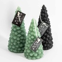 Kolony - Kerze Tannenbaum rustiek klein 6,5x6,5x12,8cm