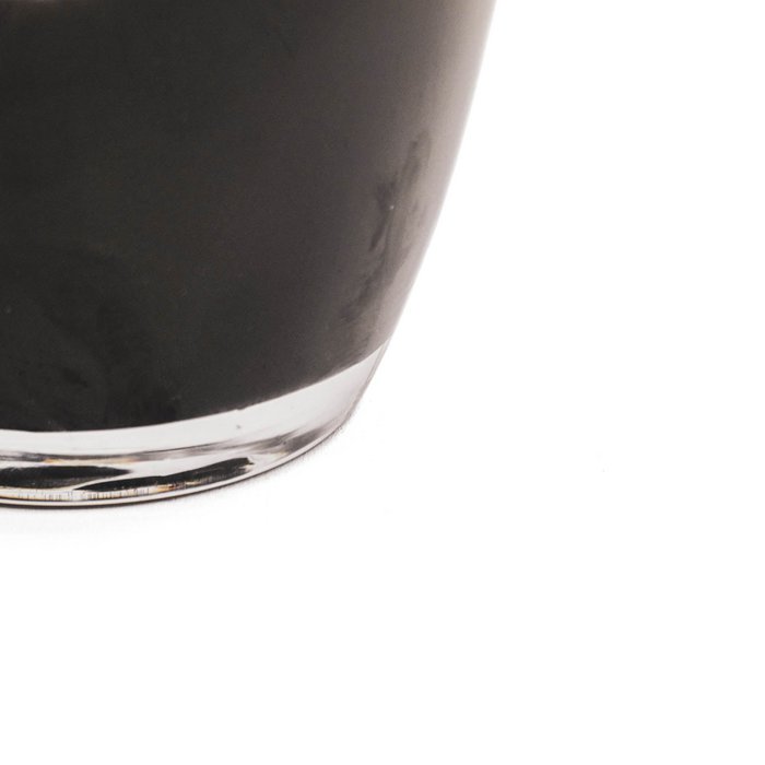 Housevitamin - Dip Dye Comfort Shaped Vase blackbrown clear glass