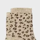 Billybelt - Baumwollsocken Leo Beige glitter