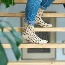 Billybelt - Baumwollsocken Leo Beige glitter