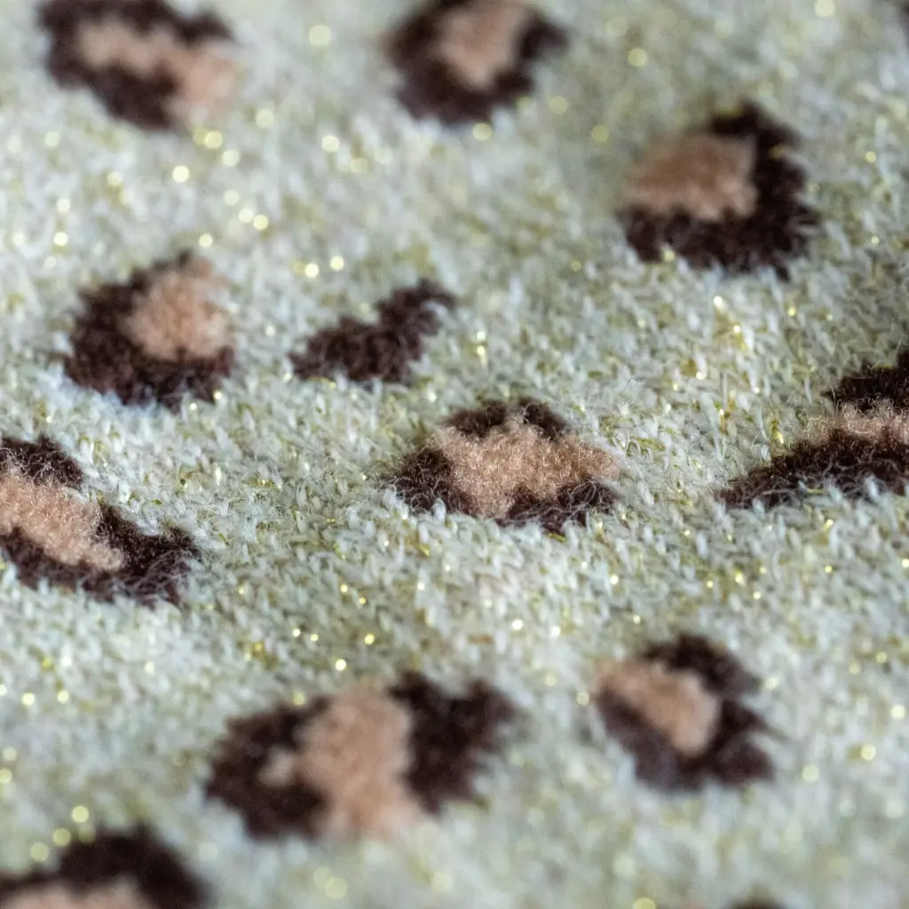 Billybelt - Baumwollsocken Leo Beige glitter