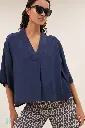 By Bar - Owen Viscose Blouse - 1614 winter blue