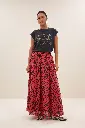 By Bar - Ruby Red Cheetah Skirt - 1303 Red Cheetah print 
