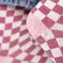 Billybelt - Karo Socken Blassrosa Ecru - Gr. 37-40