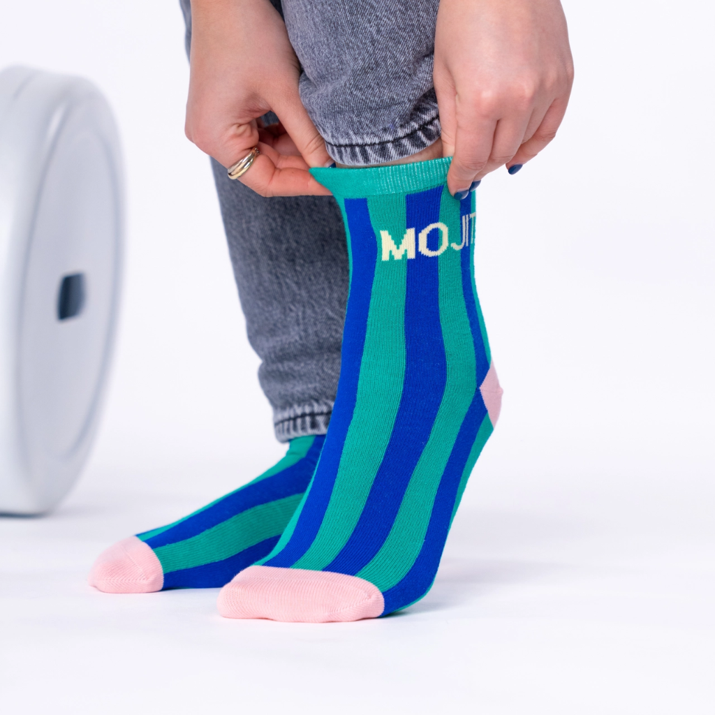 Billybelt - Gestreifte Socken Mojito - Gr. 37-40
